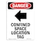 Signmission OSHA Sign, Confined Space Location, 14in X 10in Alum, 10" W, 14" H, Portrait, OS-DS-A-1014-V-2251 OS-DS-A-1014-V-2251 - alternate 1